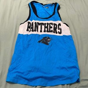 NFL apparel blue Carolina Panthers tank top size medium